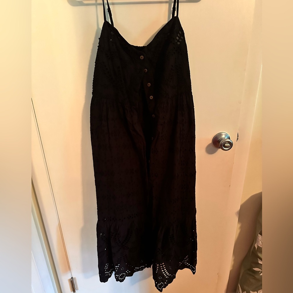 George Black Broderick Anglais Midi Dress